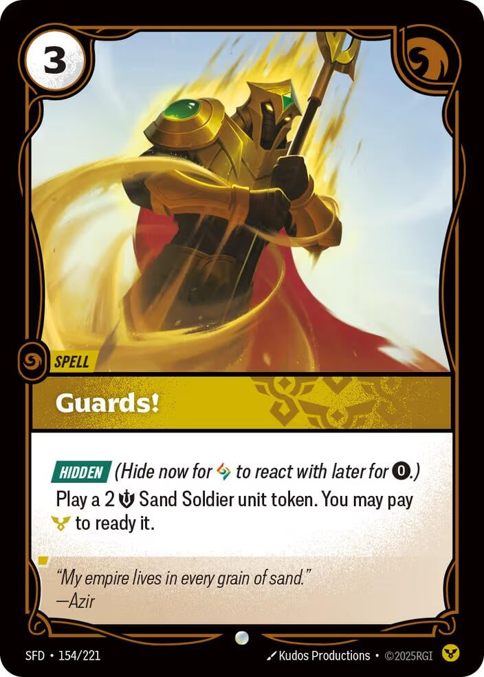Image for Guards! (154/221) (SPF) - Riftbound: League of Legends Trading Card Game