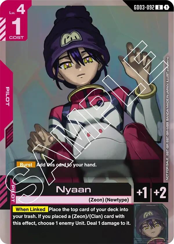 Image for Nyaan (Store Tournament Participant Pack 03) (GD03-092) (GCG-PR) - Gundam Card Game