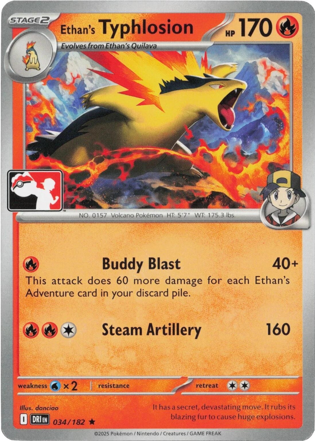 Image for Ethan's Typhlosion (034/182) - Pokemon