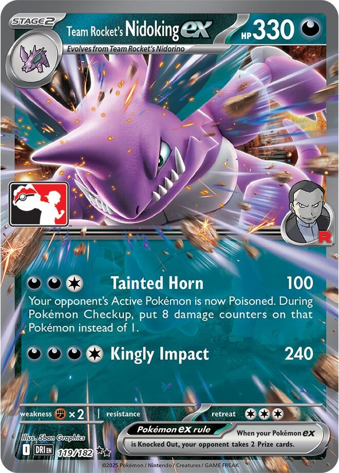 Image for Team Rocket's Nidoking ex (119/182) - Pokemon