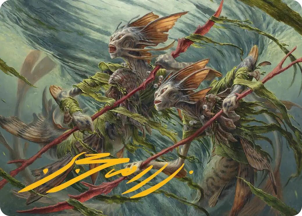 Image for Champions of the Shoal Art Card (Gold-Stamped Signature) (6) (ASECL) - Magic: The Gathering