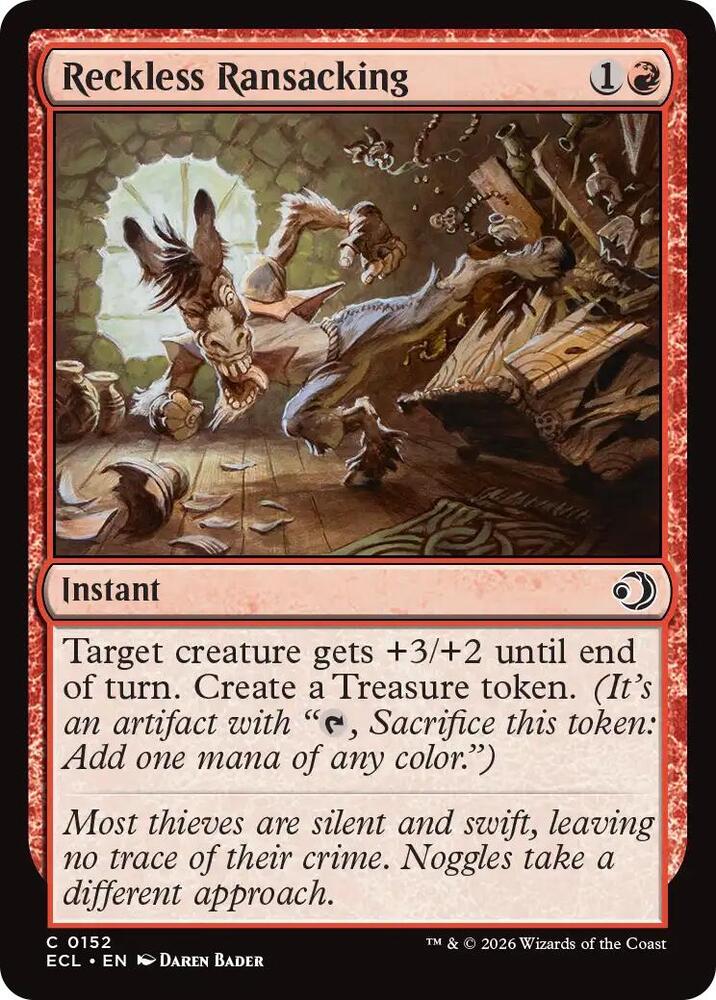 Image for Reckless Ransacking (152) - Magic: The Gathering