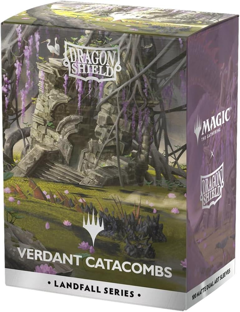 Image for Dragon Shield Landfall Series Dual Matte: Standard Art Sleeves - Verdant Catacombs (100-Pack) - Card Sleeves