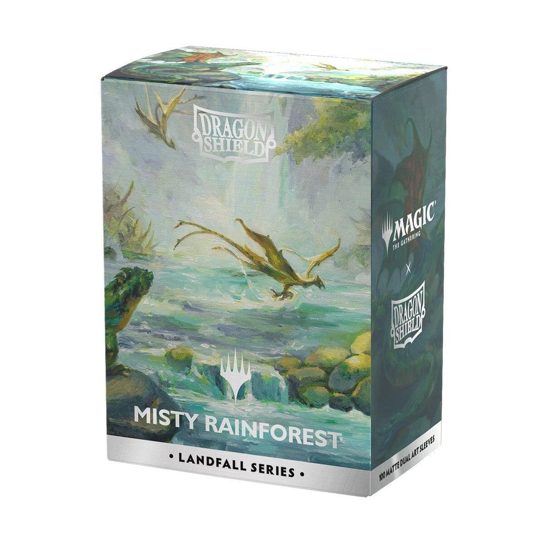 Image for Dragon Shield Landfall Series Dual Matte: Standard Art Sleeves - Misty Rainforest (100-Pack) - Card Sleeves