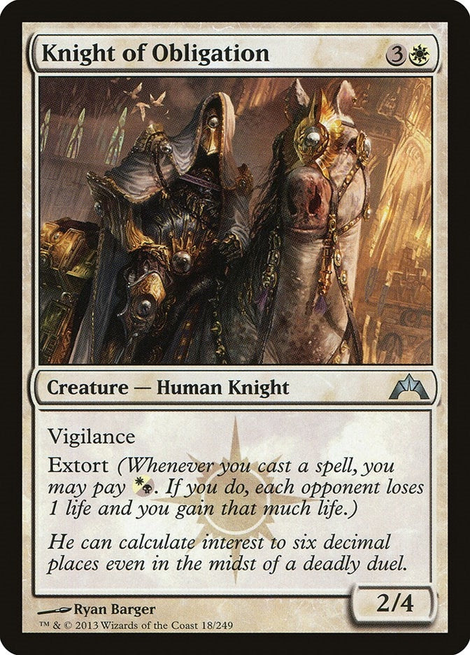 Image for Knight of Obligation (18) (GTC) - Magic: The Gathering