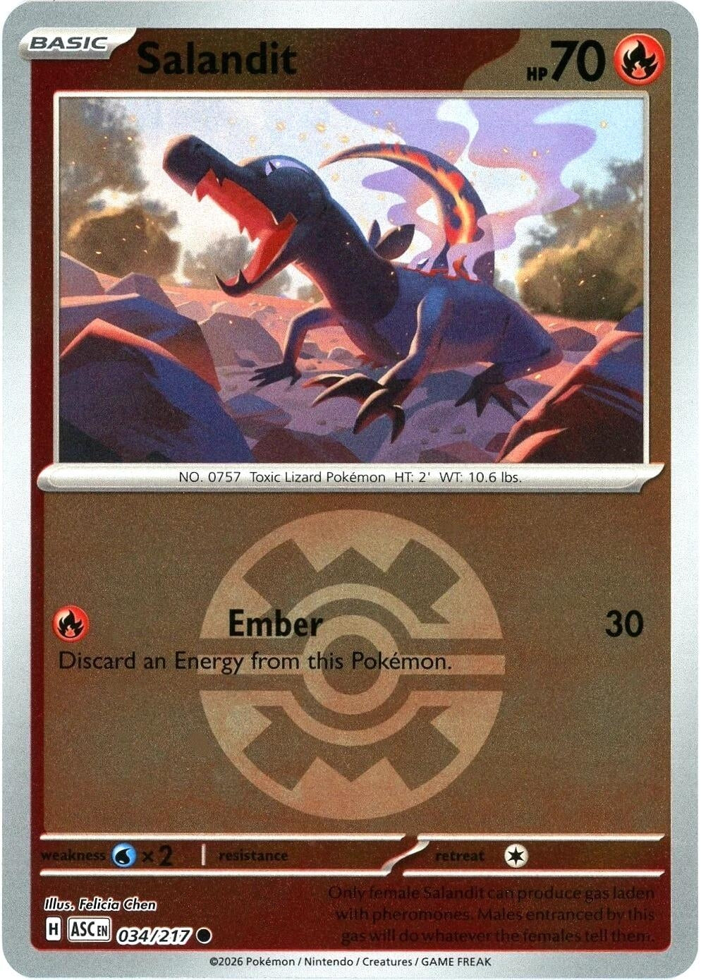 Image for Salandit (Quick Ball) (034/217) (ASC) - Pokemon