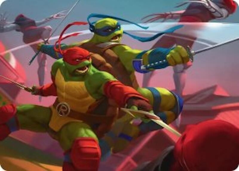 Image for Raph & Leo, Sibling Rivals Art Card (16) (ASTMT) - Magic: The Gathering
