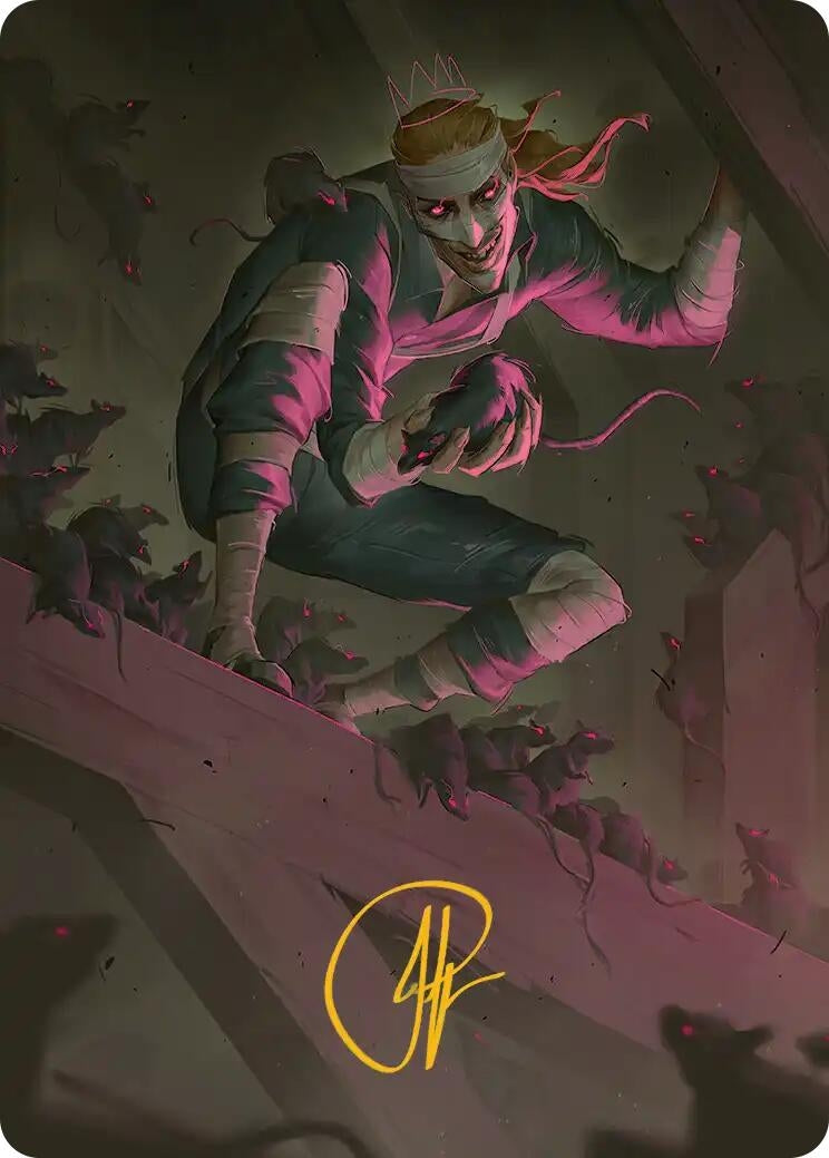Image for Rat King, the Chaosbringer Art Card (Gold-Stamped Signature) (53) (ASTMT) - Magic: The Gathering