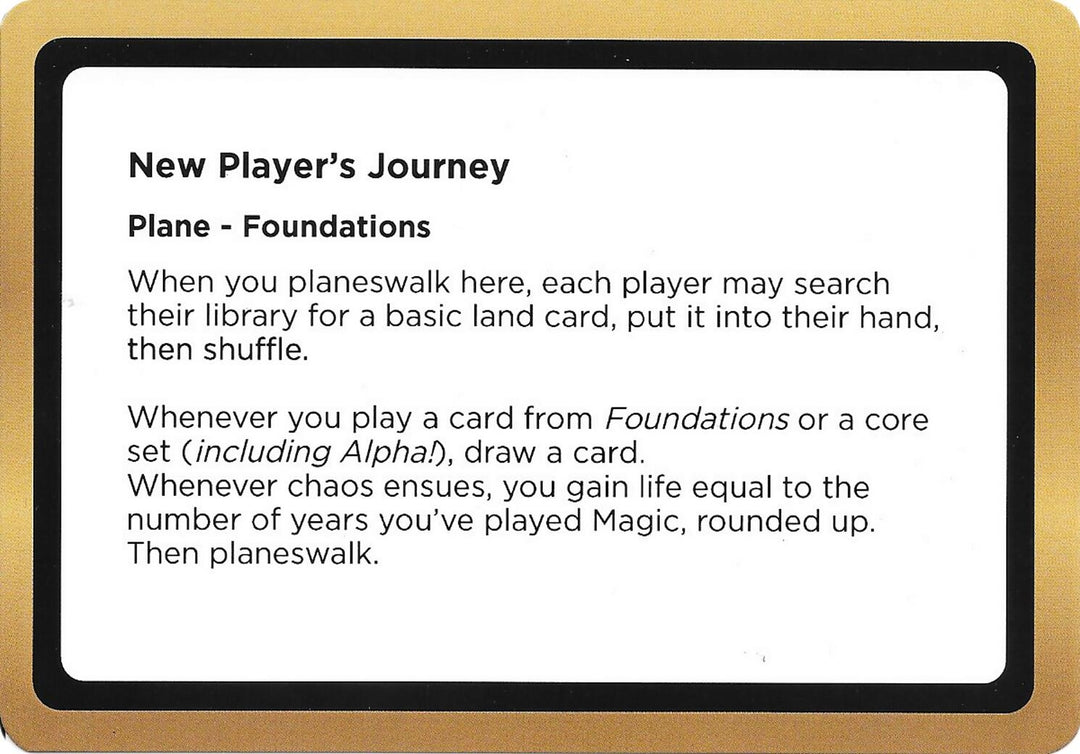 Image for New Player's Journey (Black Lotus Unknown Planechase) (OVER) - Magic: The Gathering