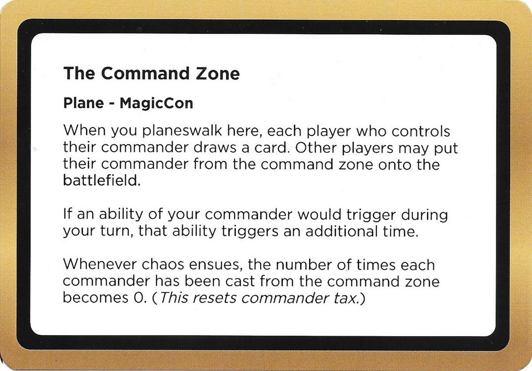 Image for The Command Zone (Black Lotus Unknown Planechase) (OVER) - Magic: The Gathering