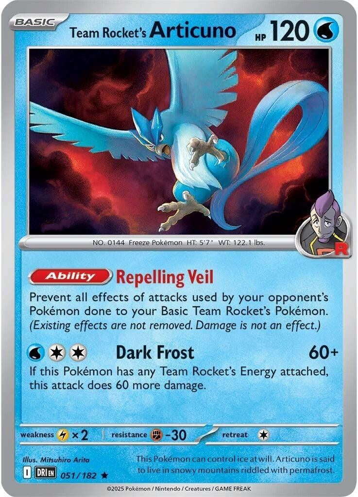 Image for Team Rocket's Articuno - 051/182 (Non-Holo) (051/182) (PR) - Pokemon