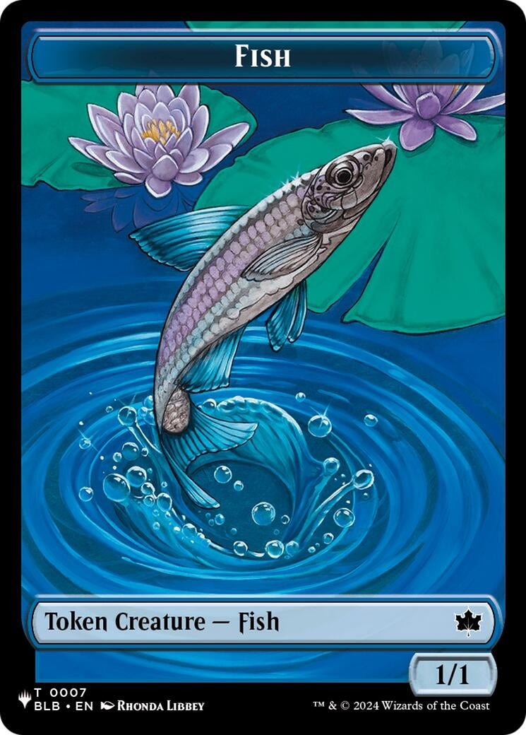 Image for Fish (BLB) // Kobolds of Kher Keep (MKC) Double-sided Token (7 // 12) (LIST) - Magic: The Gathering