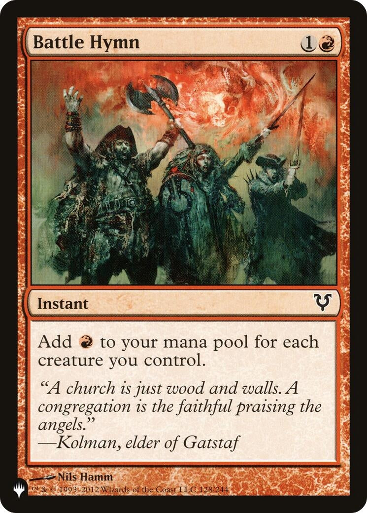Image for Battle Hymn (128) (LIST) - Magic: The Gathering
