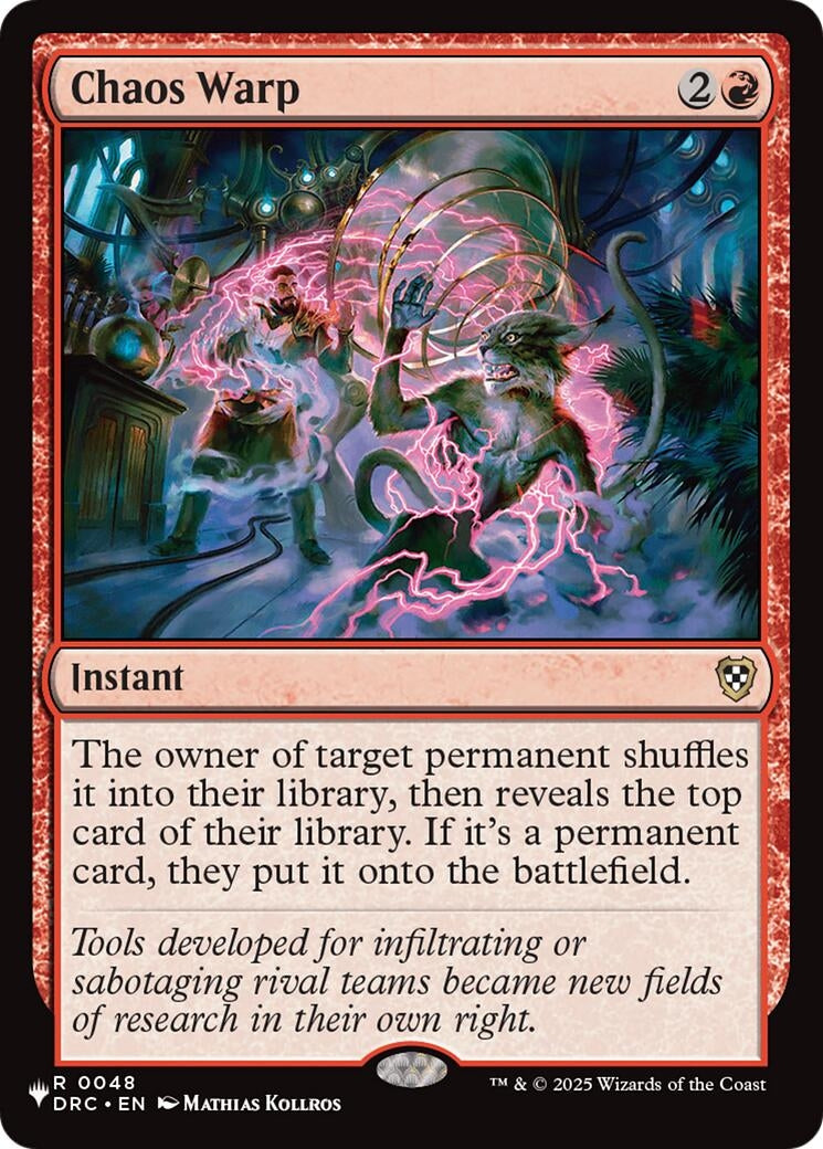 Image for Chaos Warp (DRC) (48) (LIST) - Magic: The Gathering