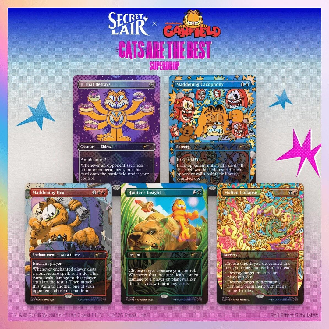 Image for Secret Lair Drop: Secret Lair x Garfield: Our Only Thought Is To Entertain You - Traditional Foil Edition - Magic: The Gathering