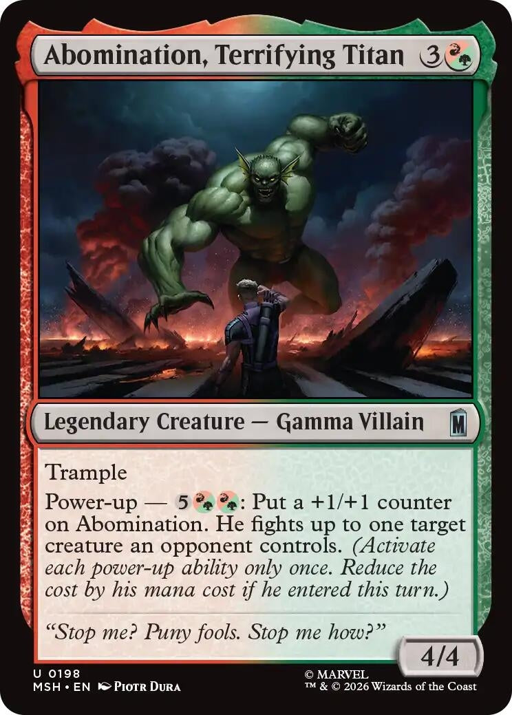 Abomination, Terrifying Titan (198) (MSH)