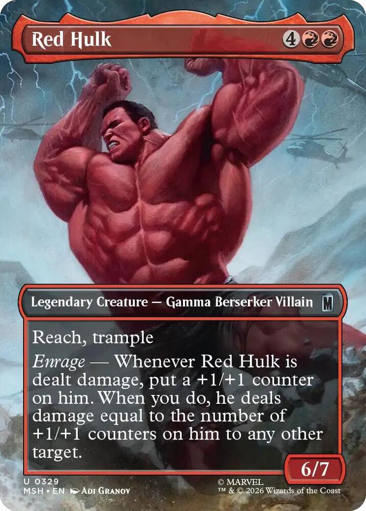 Red Hulk (Borderless) (329) (MSH)