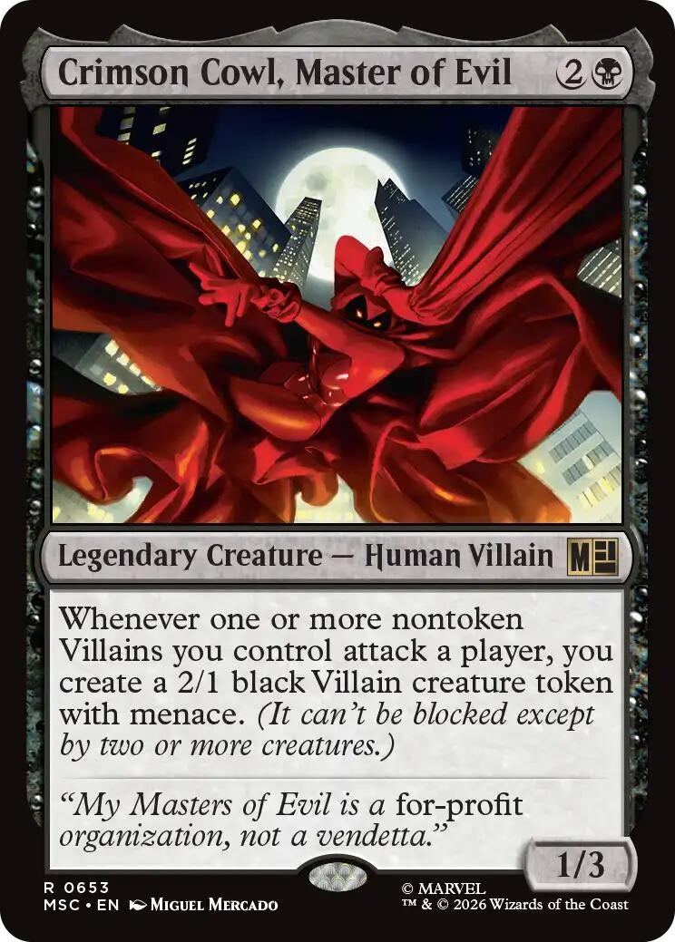 Crimson Cowl, Master of Evil (653) (MSC)