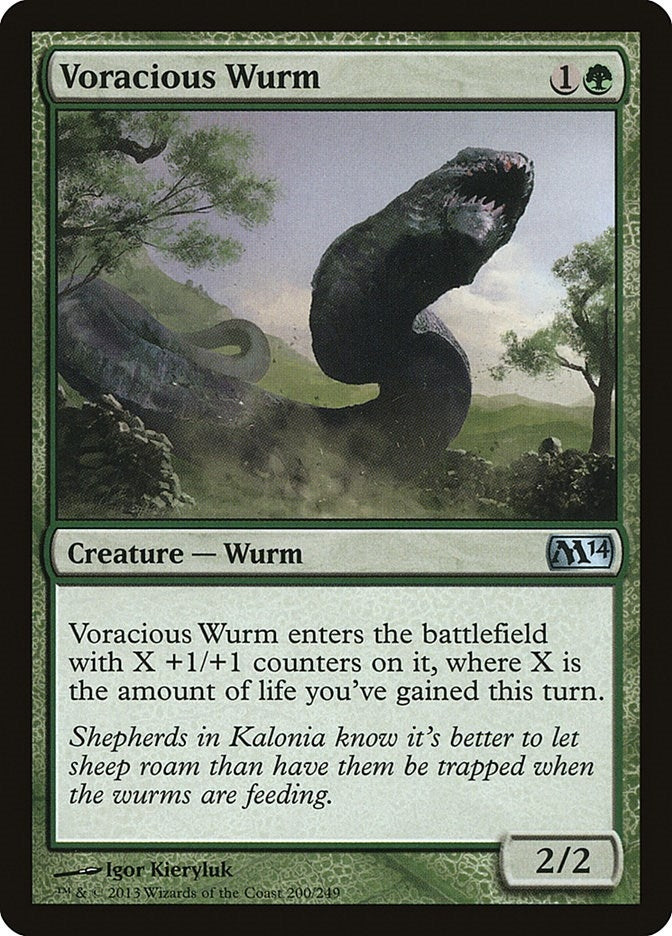 Image for Voracious Wurm (200) (M14) - Magic: The Gathering