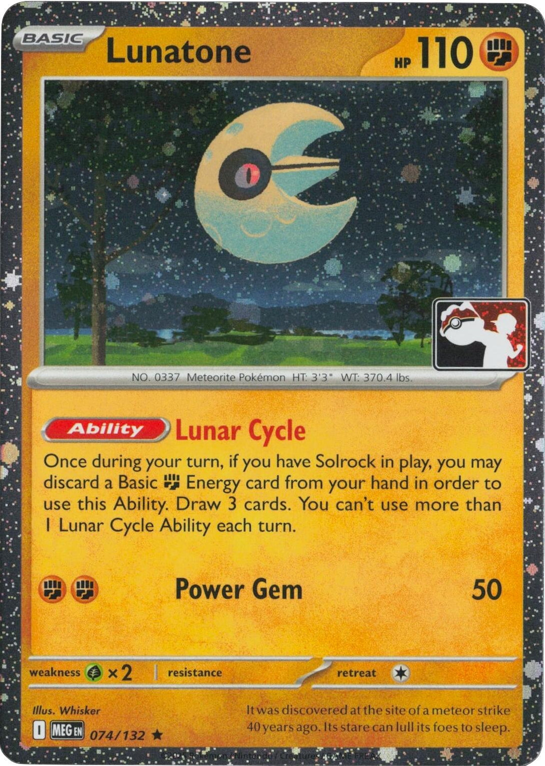 Image for Lunatone - 074/132 (Cosmos Holo) (074/132) - Pokemon