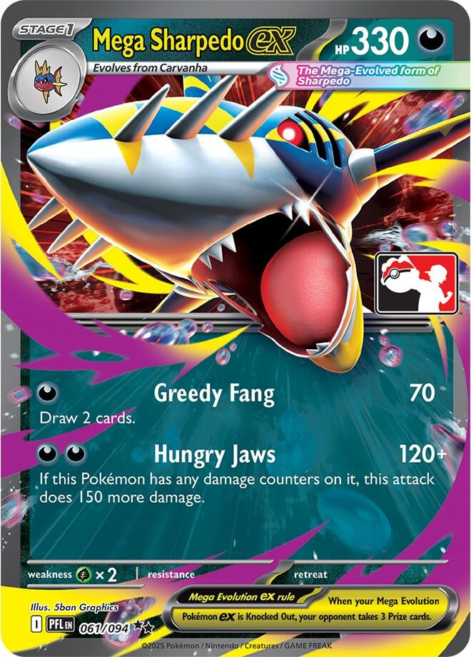 Image for Mega Sharpedo ex (061/094) - Pokemon