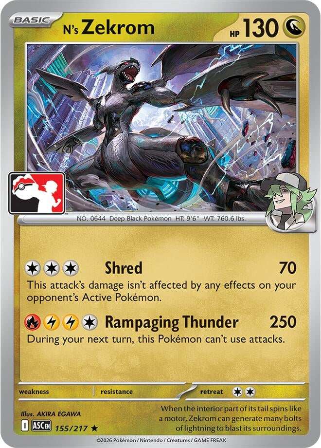 Image for N's Zekrom (155/217) - Pokemon