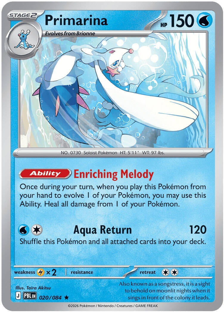 Image for Primarina (020/084) (PBL) - Pokemon