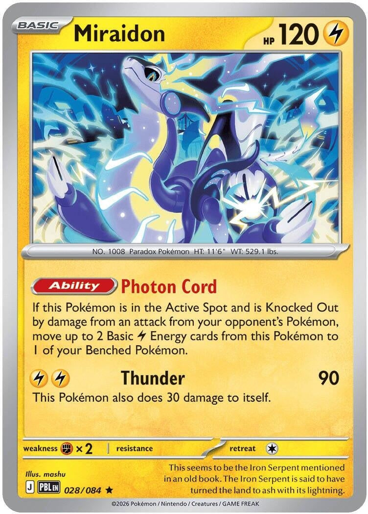 Image for Miraidon (028/084) (PBL) - Pokemon