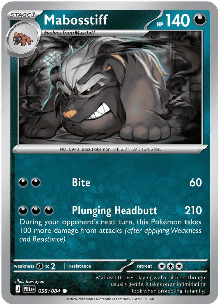 Image for Mabosstiff (058/084) (PBL) - Pokemon