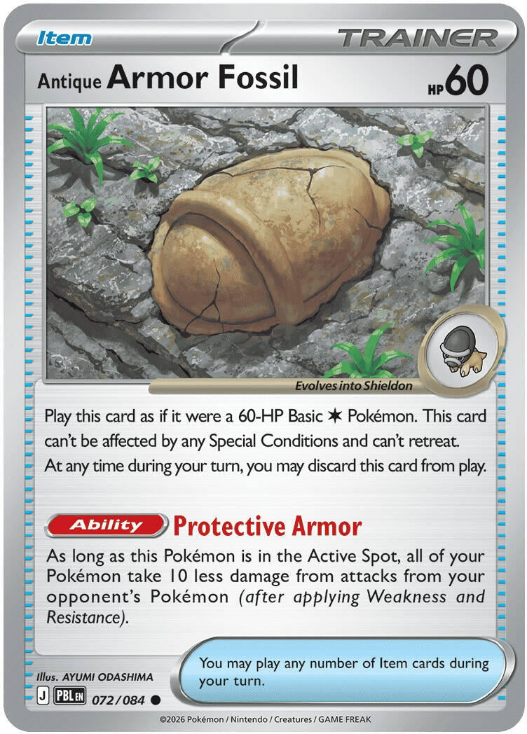 Image for Antique Armor Fossil (072/084) (PBL) - Pokemon
