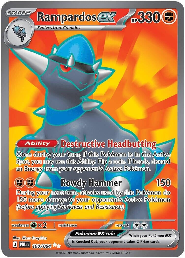 Image for Rampardos ex (100/084) (PBL) - Pokemon