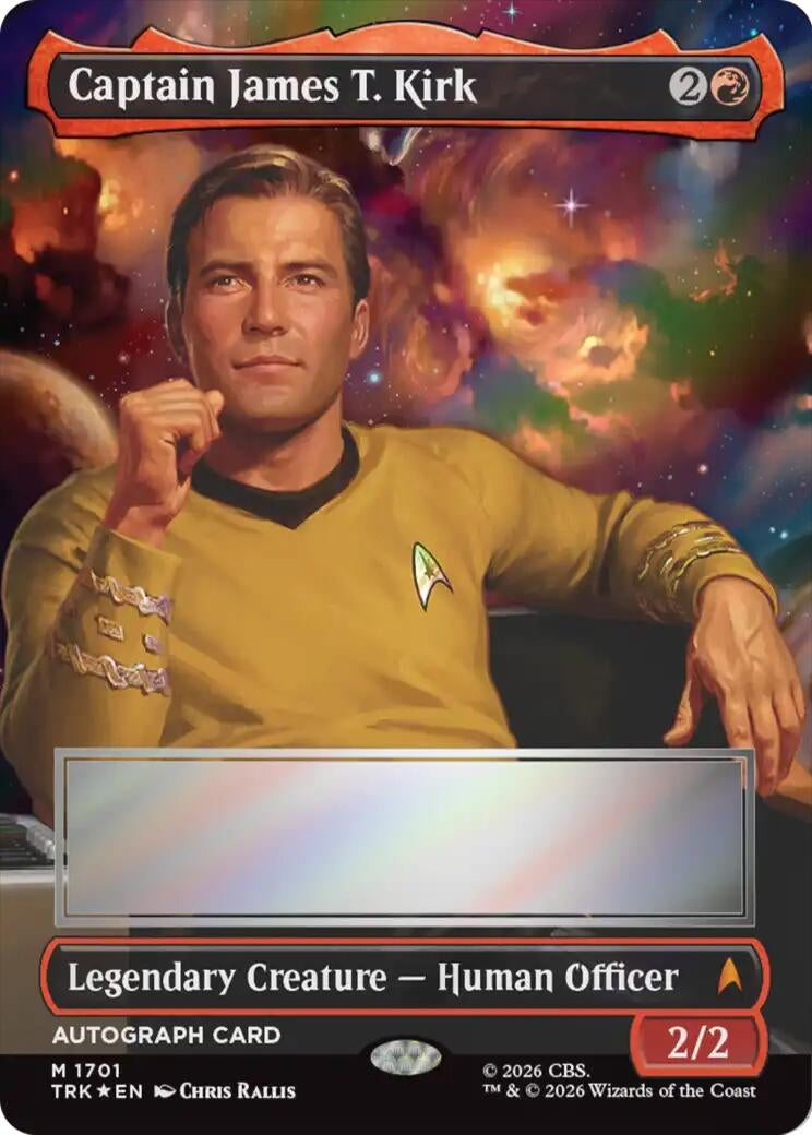 Image for Captain James T. Kirk (Borderless) (Signed) (1701) (TRK) - Magic: The Gathering