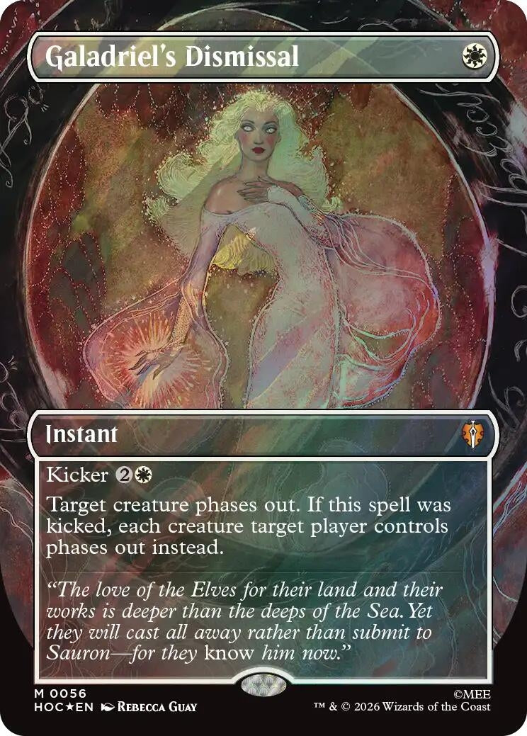 Image for Galadriel's Dismissal (Borderless) (Surge Foil) (56) (HOC) - Magic: The Gathering