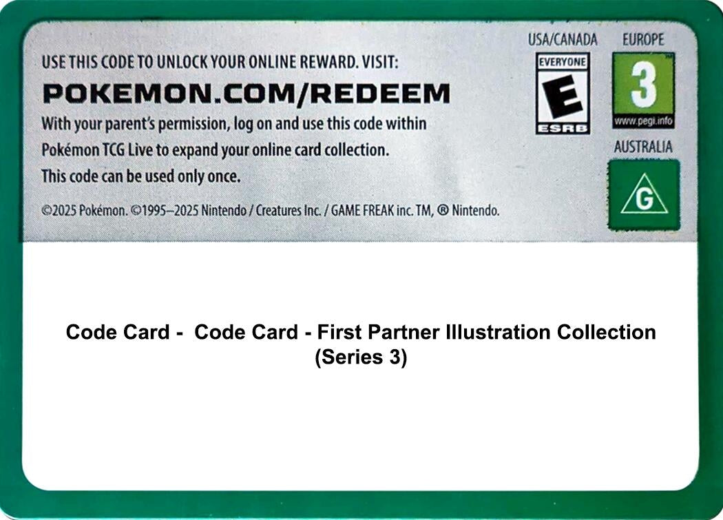 Image for Code Card - First Partner Illustration Collection (Series 3) - Pokemon