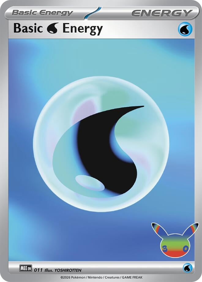 Image for Basic Water Energy - 011 (30th Celebration) (011) (MEE) - Pokemon