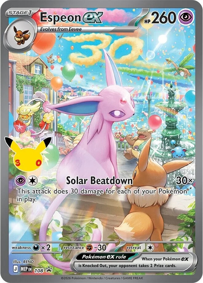 Image for Espeon ex - 108 (30th Celebration) (108) (MEP) - Pokemon
