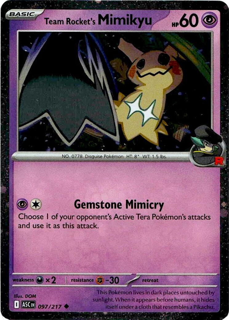 Image for Team Rocket's Mimikyu - 097/217 (Cosmos Holo) (097/217) (BLE) - Pokemon