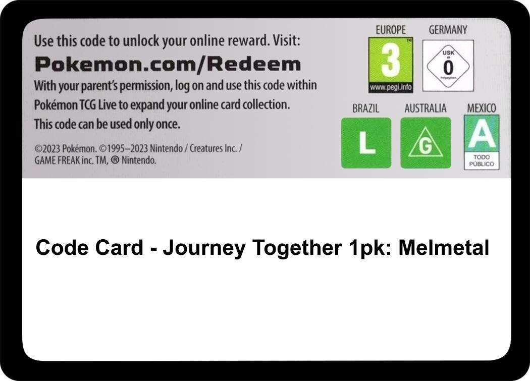 Image for Code Card - Journey Together 1pk: Melmetal (JTG) - Pokemon