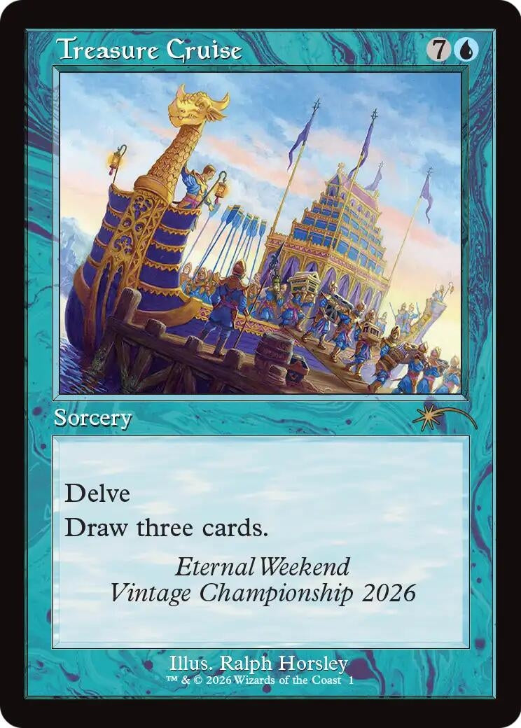 Image for Treasure Cruise (Retro Frame) (Eternal Weekend 2026 Promo) (1) (UMP) - Magic: The Gathering
