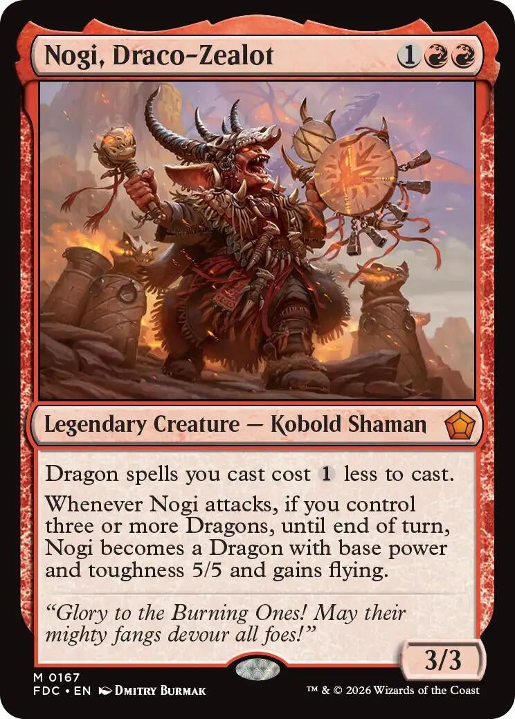 Image for Nogi, Draco-Zealot (167) (FDC) - Magic: The Gathering