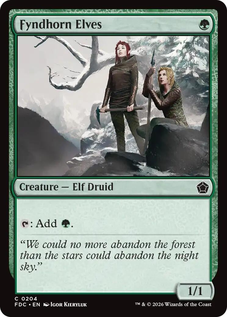 Image for Fyndhorn Elves (204) (FDC) - Magic: The Gathering