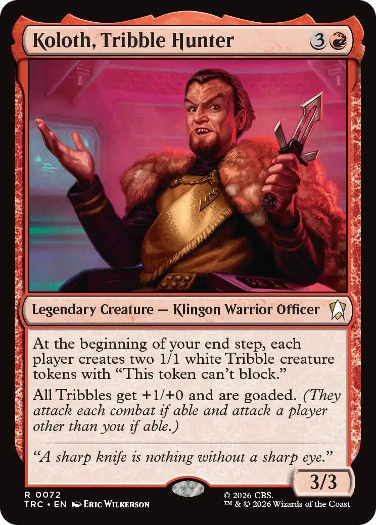 Image for Koloth, Tribble Hunter (72) (TRK) - Magic: The Gathering