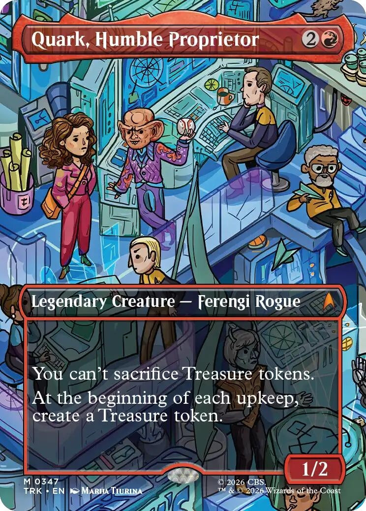 Image for Quark, Humble Proprietor (Borderless) (347) (TRK) - Magic: The Gathering