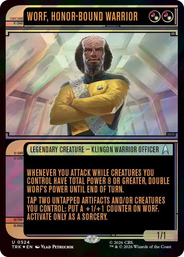 Image for Worf, Honor-Bound Warrior (Showcase) (0524) (Surge Foil) (524) (TRK) - Magic: The Gathering