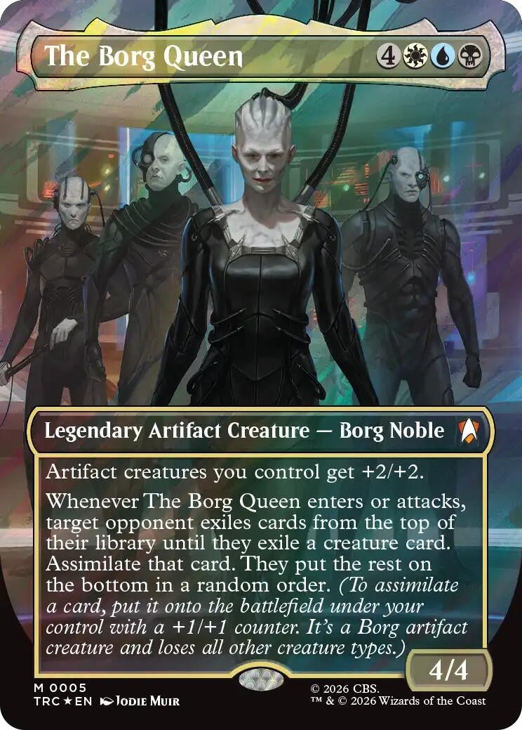 Image for The Borg Queen (Borderless) (Surge Foil) (5) (TRC) - Magic: The Gathering