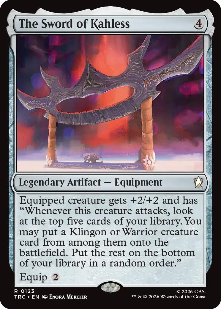 Image for The Sword of Kahless (Surge Foil) (123) (TRC) - Magic: The Gathering