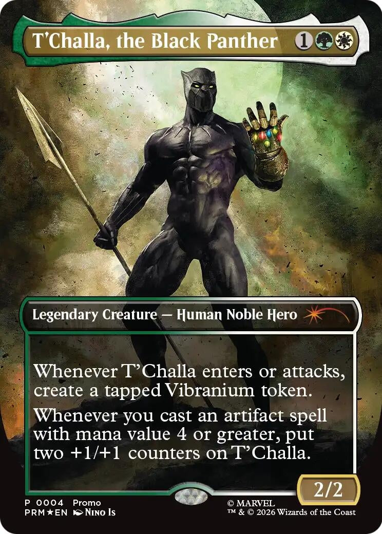 Image for T'Challa, the Black Panther (Borderless) (4) (UMP) - Magic: The Gathering