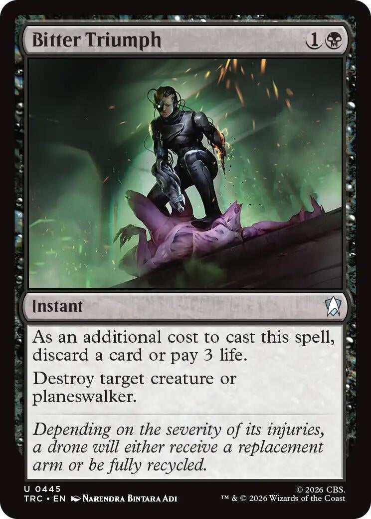 Image for Bitter Triumph (Surge Foil) (445) (TRC) - Magic: The Gathering