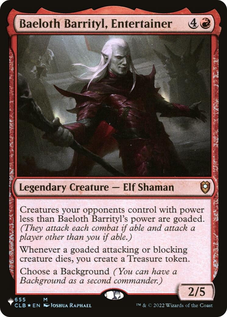 Image for Baeloth Barrityl, Entertainer (655) (LIST) - Magic: The Gathering