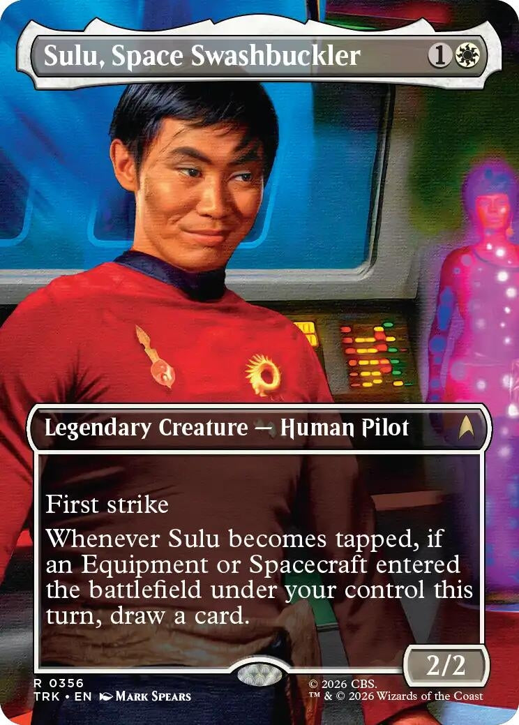 Image for Sulu, Space Swashbuckler (Borderless) (356) (TRK) - Magic: The Gathering